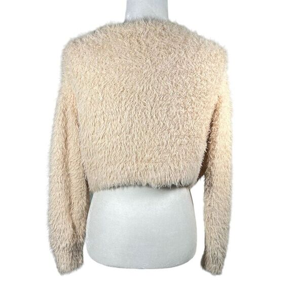 Urban Outfitters Medium Women's Cream Cuddle Up Crew Neck Cropped Sweater - Picture 8 of 12